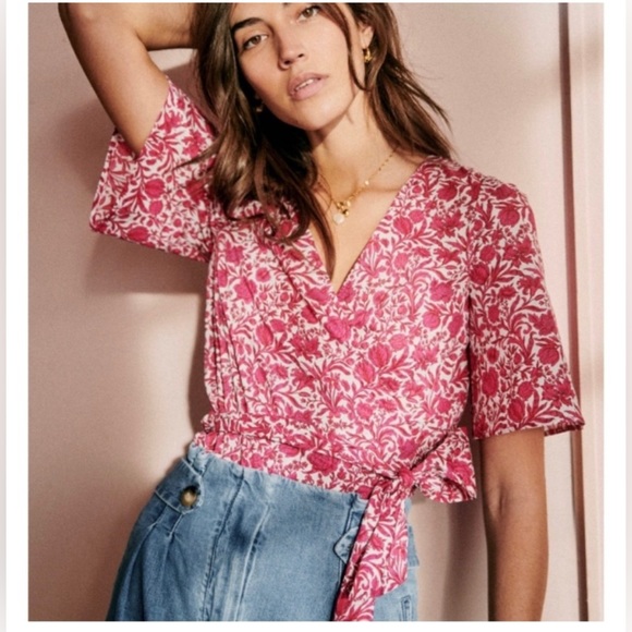 Sezane Tops - SEZANE Wrap Blouse in size 36/4